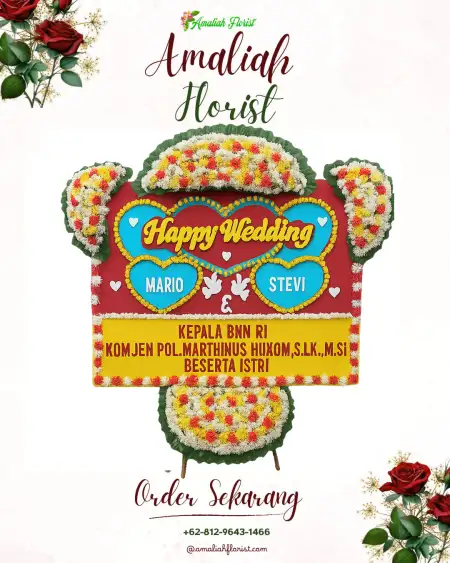 Papan Bunga Pernikahan Sriti